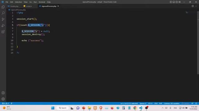 Program the user sign out process | Task 09 смотреть онлайн