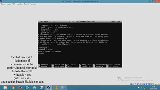 Konfigurasi file server (samba) linux debian 9 Kelompok 3 смотреть онлайн