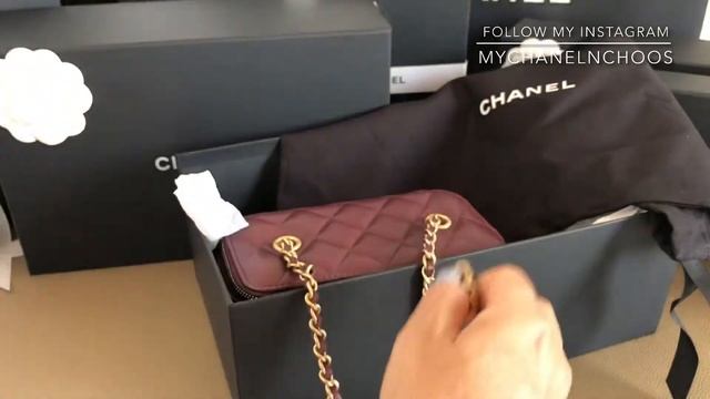 Unboxing Chanel 21B Vanity Case - Pearl Crush and Classic Burgundy смотреть онлайн