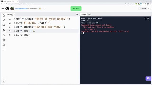 User Input - Python for Absolute Beginners смотреть онлайн