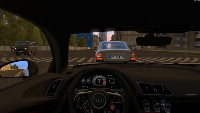 City Car Driving 1.5 - AUDI R8 V10 Plus 2017 | Custom Sound | EVENING DRIVE | 1080p & G27 смотреть онлайн