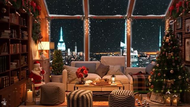 New York Christmas Ambience 4K?Instrumental Christmas Jazz Music for Relax, Study, Work смотреть онлайн