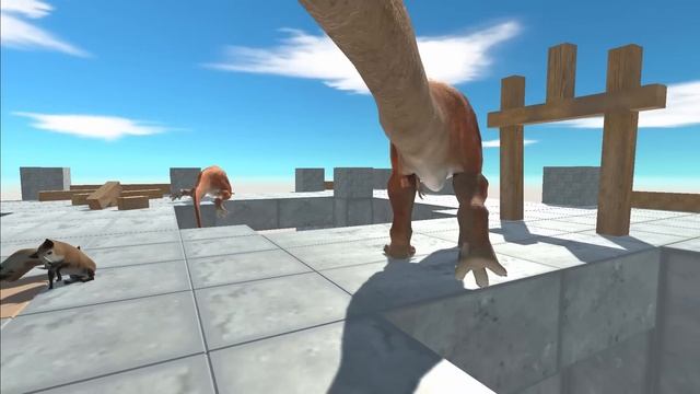 4 T-REX as Sword Guardians vs ALL UNITS in Sky Temple Animal Revolt Battle Simulator смотреть онлайн