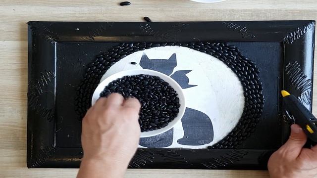 Отличный подарок своими рукамиKot z fasoli, obraz z fasoli, koty, obraz, jak zrobić obraz z fasoli, смотреть онлайн