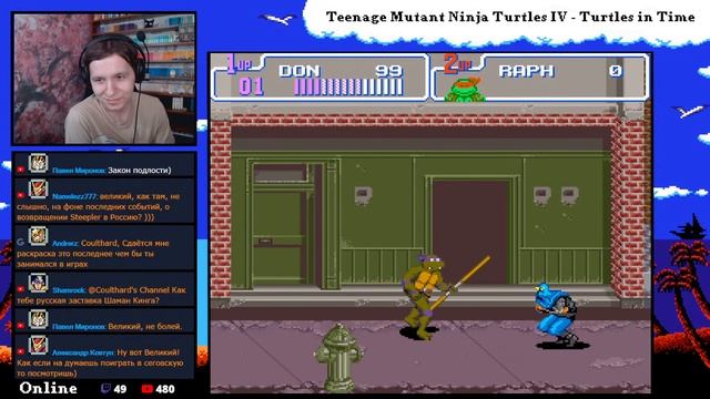 Teenage Mutant Ninja Turtles II - The Arcade Game (NES) & TMNT IV: Turtles In Time (SNES) смотреть онлайн