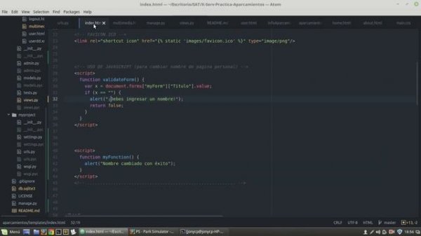 Práctica Final SAT Mayo (2016-2017) | Parte opcional (favicon.ico, html5, javascript)