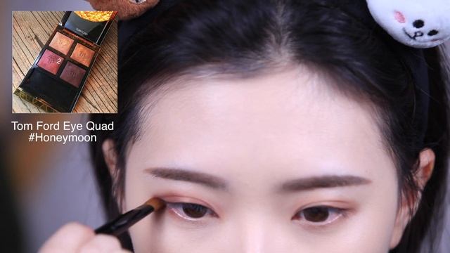 【GraceRiri】TOM FORD Honeymoon 酒红 x 金色眼妆 смотреть онлайн