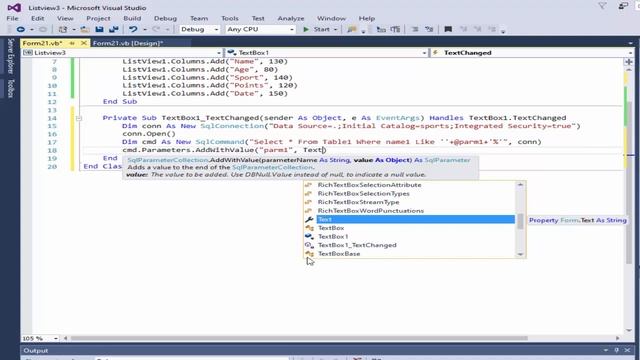 VB.net|search data on ListView from sql database and limit number characters by event TextChanged смотреть онлайн