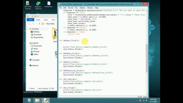 tk /TCL : Text Editor using tkinter page GUI builder (Coding part) смотреть онлайн