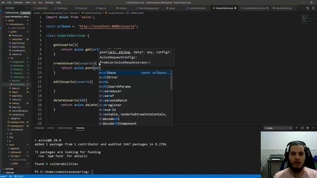 React 16 Configurando o Usuário Services смотреть онлайн