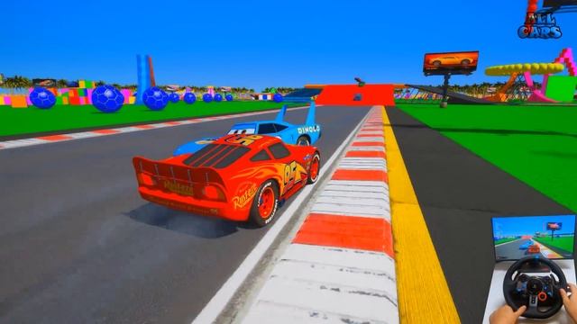 Race All Cars Crazy Track 8 Lightning McQueen VS Snot Rod Boost Wingo DJ The King Ferrari & Friends смотреть онлайн