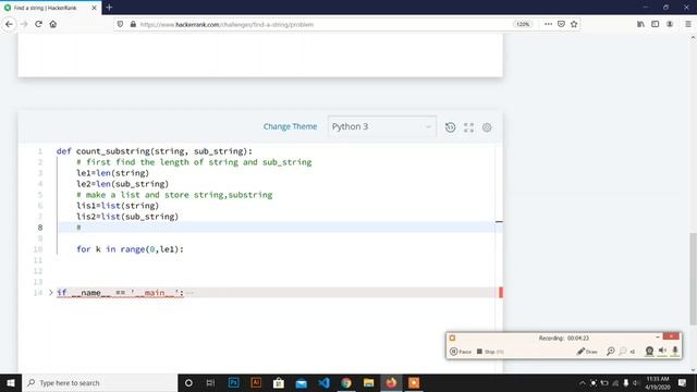 Python Challenge 18 || Count Of Substring || HackerRank Solution ||Coding Planet смотреть онлайн