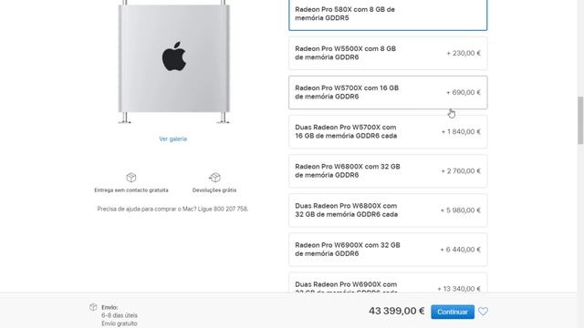 Comprar o novo Apple Mac Pro 2021 – Intel Xeon 28-Core 4,4GHz, 1500 GB RAM, 8 TB SSD, Radeon W6800X смотреть онлайн