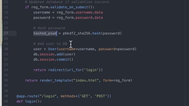 Use Passlib (PBKDF2) in Python/Flask to Hash Password - Chat App Part8 смотреть онлайн