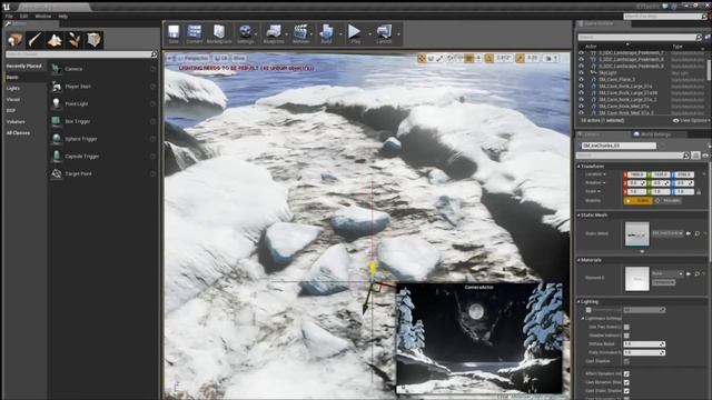 Creating a quick Unreal Engine 4 snowy mountain scene смотреть онлайн
