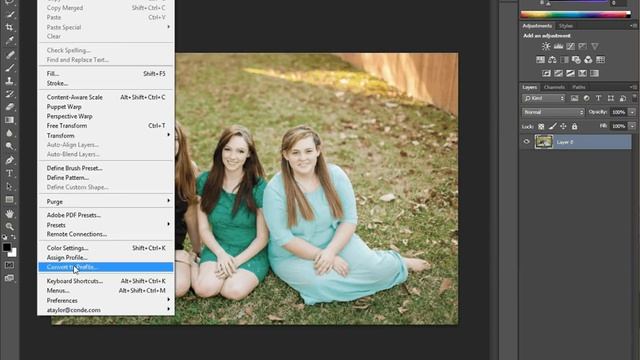 Convert a File from CMYK to RGB in PhotoShop - смотреть онлайн