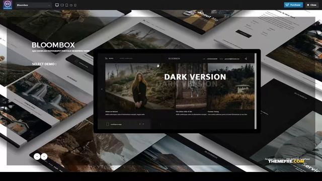 Bloombox - Ajax Showcase Photography WordPress Theme fullscreen gallery Anri смотреть онлайн