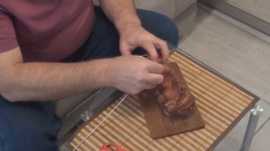Правильная обвязка сала, мяса, рыбы перед копчением.