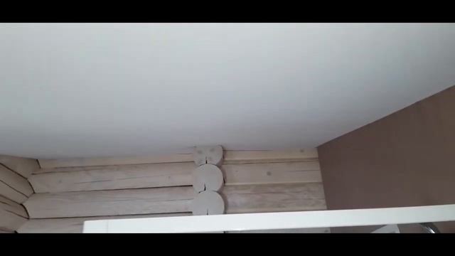 Тканевые потолки Descor Premium в бревенчатом доме смотреть онлайн