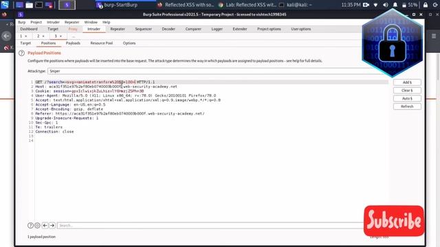 Reflected XSS With Some SVG Markup Allowed | Portswigger