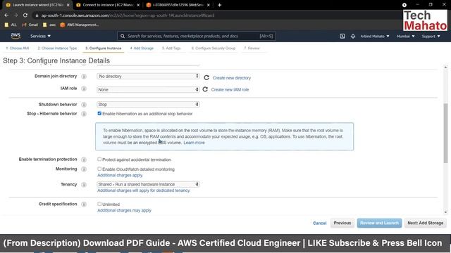 AWS EC2 Instance Tutorial in Hindi | what is stop hibernate option on EC2 instance & How to Enable? смотреть онлайн