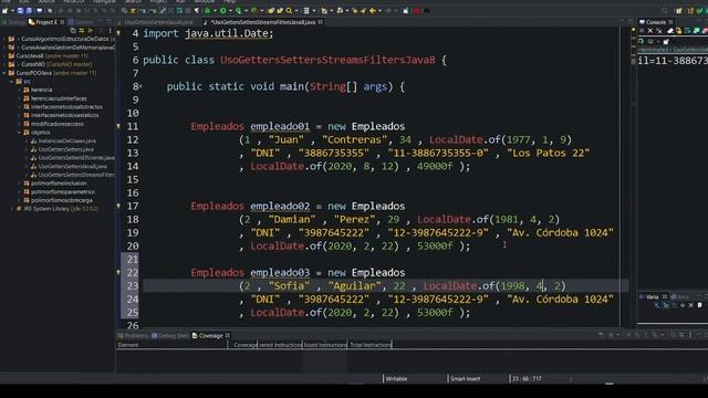 27. Creación e Instancias de la Clase Empleados (Uso del LocalDate) (Parte02) | POO con Java смотреть онлайн