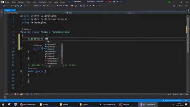 Unity Türkçe Ders - Rigidbody AddForce ile obje zıplatma nasıl yapılır смотреть онлайн
