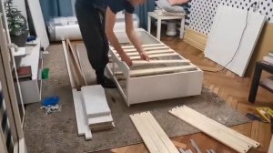 Кровать Хемнэс из IKEA | Собираю кровать | Три часа за три минуты | Таймлапс | Быстрая сборка