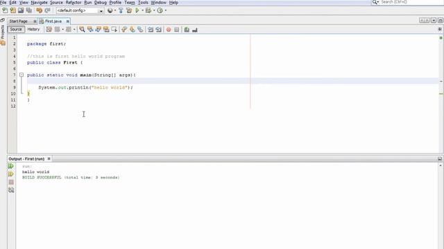 Java hello world first program смотреть онлайн