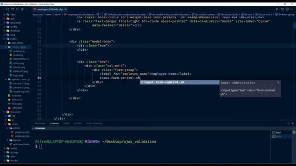 Ajax validation on Laravel Part 2 #Inputs Html