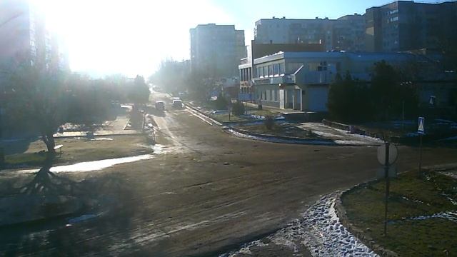 Перекрёсток в Щёлкино, 22.02.2015, ч.2 - видео с камеры 2 смотреть онлайн