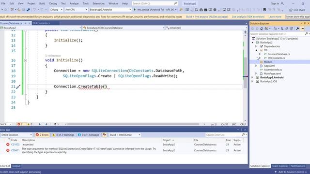 45- دورة Xamarin Forms | SQLite - Initialize connection смотреть онлайн