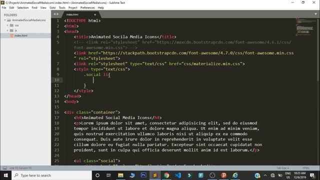 Animated Social Media Icons Using Font Awesome and Materialize Css смотреть онлайн