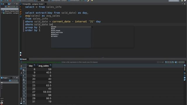 PostgreSQL: Daily/Weekly/Monthly Averages смотреть онлайн