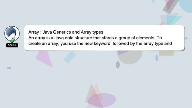 Array : Java Generics and Array types смотреть онлайн