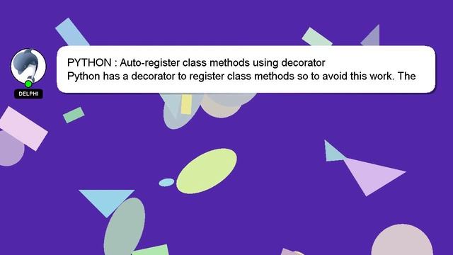PYTHON : Auto-register class methods using decorator смотреть онлайн