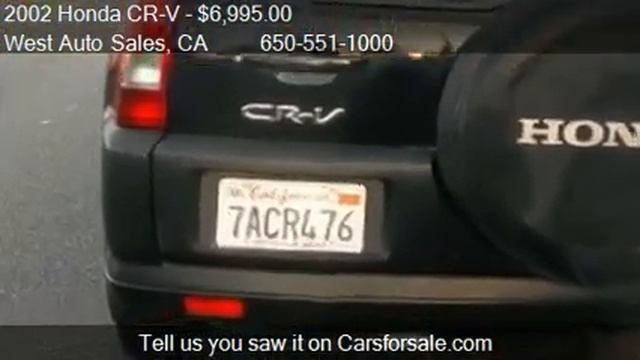 2002 Honda CR-V EX for sale in Belmont, CA 94002 at the West смотреть онлайн