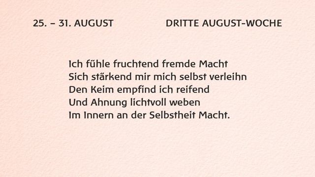 Rudolf Steiner – Von Woche Zu Woche, Dritte August-Woche 25.08.–31.08. Anthroposophische Meditation