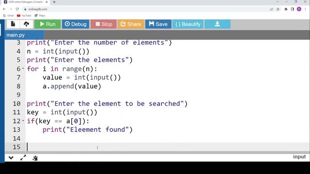 Python Program - Linear Search - Logic & Execution explained смотреть онлайн
