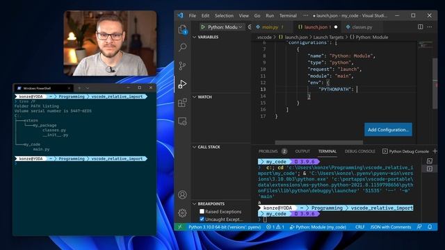 Fix Python Relative Imports and Auto-completion in VSCode смотреть онлайн