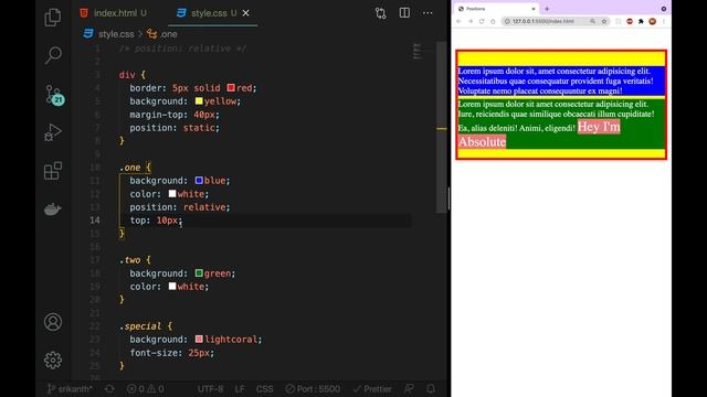 CSS3 Full Course[4K] - 48 | CSS Position Relative | position: relative | CSS Positions | Telugu #cs смотреть онлайн