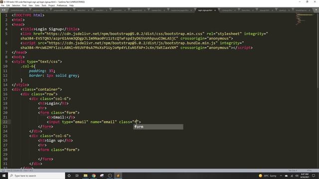 16. P-1 Login/Signup in HTML , Bootstrap, PHP, Mysql- Web Programming Practice смотреть онлайн