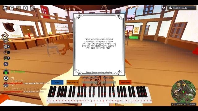 ROBLOX PIANO SHEETS- Minecraft theme song. **roblox virtual piano** смотреть онлайн