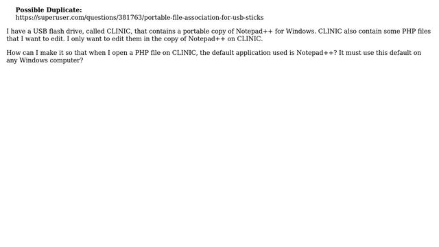 Make PHP files on a USB flash drive load in portable Notepad++ by default? смотреть онлайн