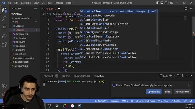 Using a Game Controller in React | Tutorial смотреть онлайн
