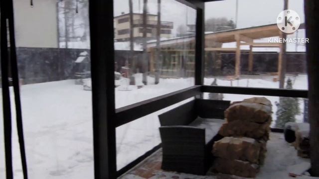 Как выглядят смонтированные мягкие окна зимой ,пвх окна ,прозрачные шторы ПВХ. смотреть онлайн