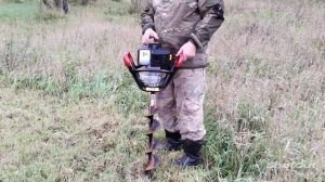 Работа мотобуром ADA Ground Drill 2, первые впечатления!!!