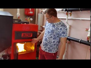 Автоматический котел КТМ 40кВт, монтаж отопления дома под ключ с теплыми полами.