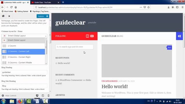 Wordpress theme customization step by step | Wordpress Tutorial - 5 Hindi Hindi смотреть онлайн