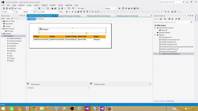SSRS Tutorial 22 - Display Report Name and Header Row on Each Page in SSRS Report смотреть онлайн